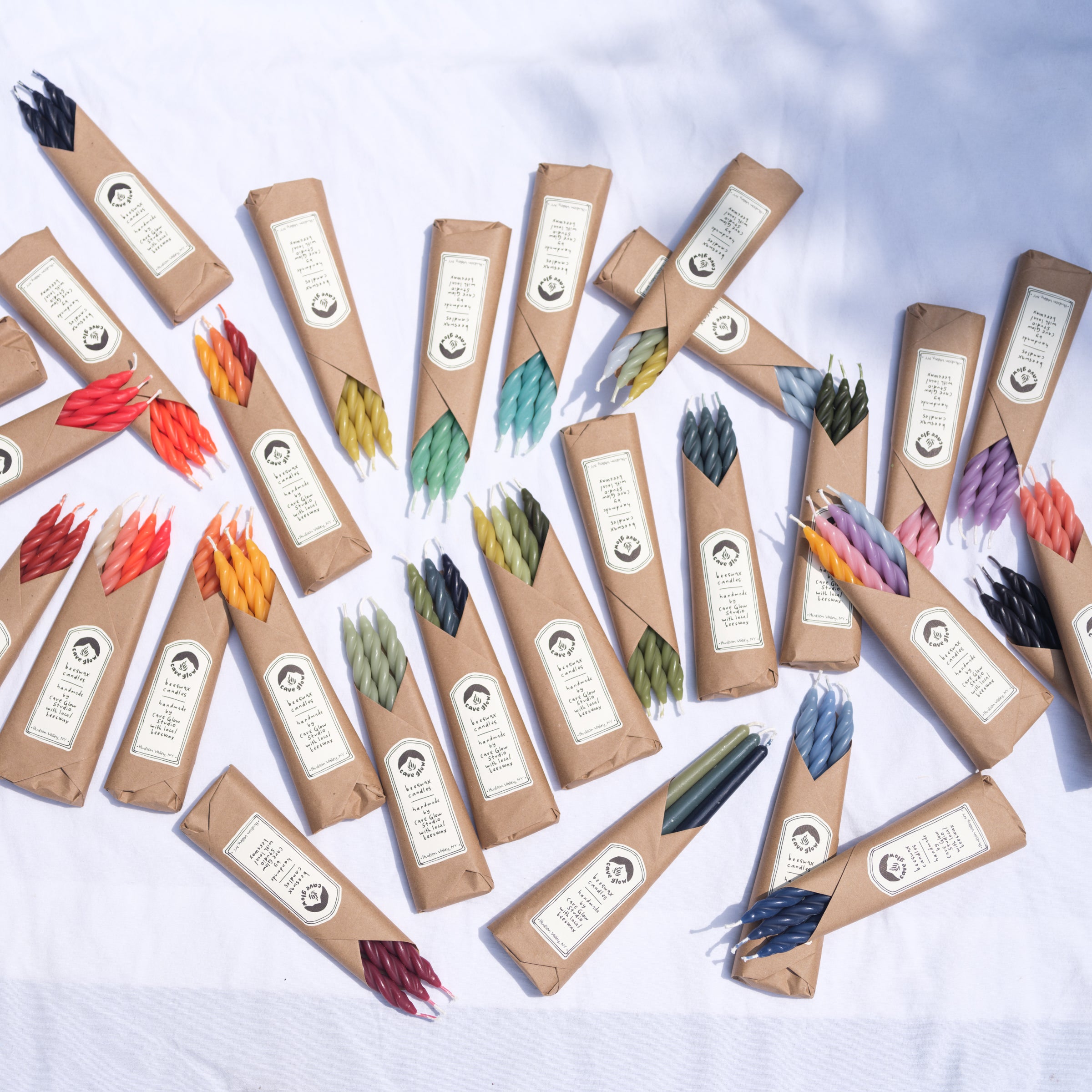 Hydrangea Beeswax Candles Set of 3 – Cave Glow Studio