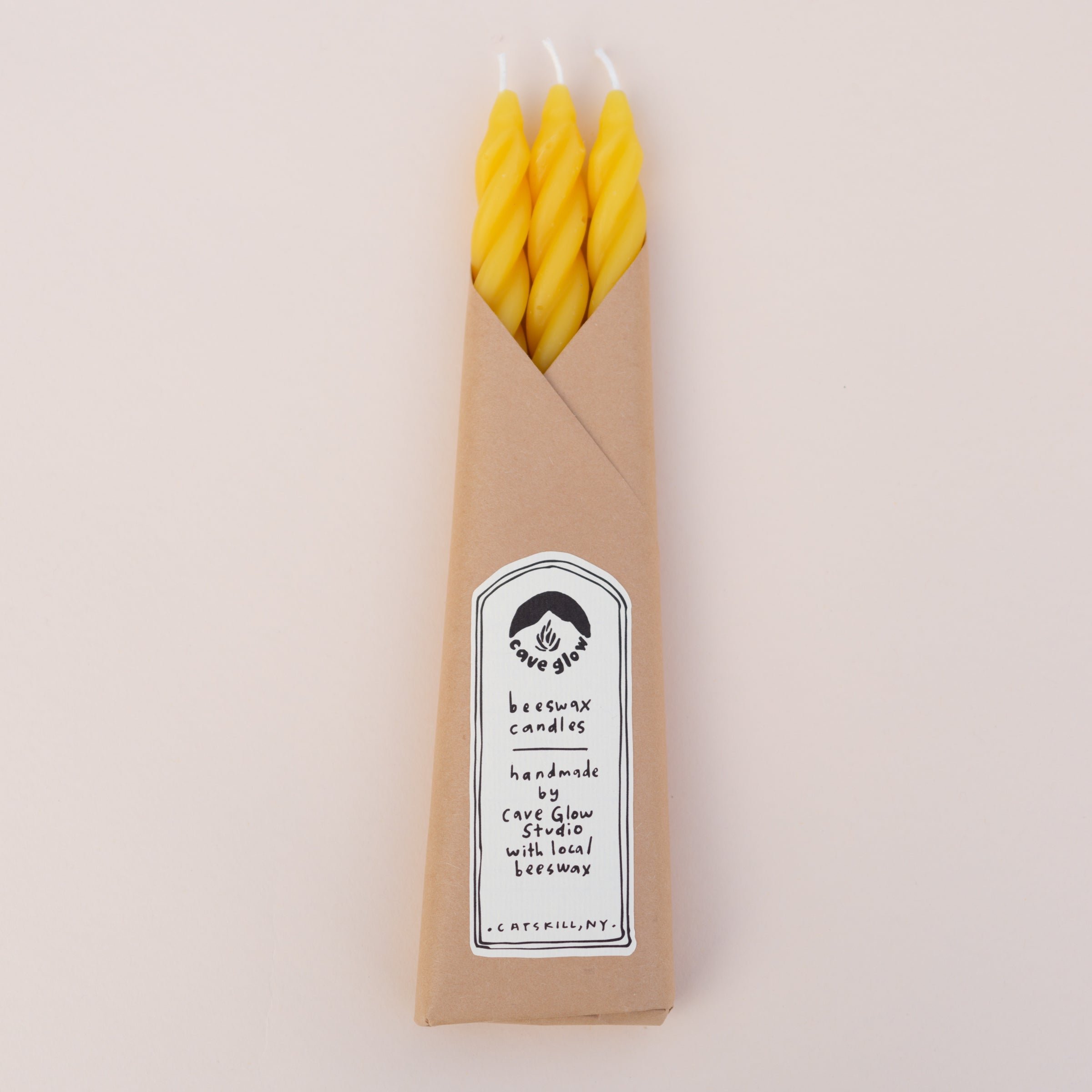Beeswax Gold-edge Double Spiral – The Beeswax Candle Co