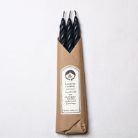 Black Beeswax Taper Candles Set of 3