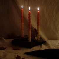 LIMITED EDITION: Orange + White Ombré Beeswax Spiral Set of 3