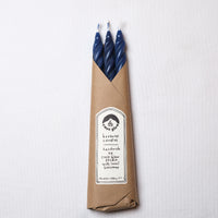 Indigo Beeswax Taper Candles Set of 3