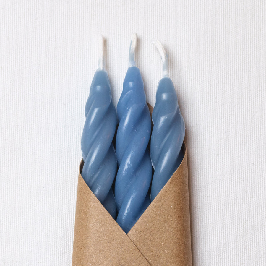 Ocean Beeswax Taper Candles Set of 3