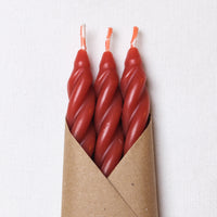 Rose Beeswax Taper Candles Set of 3