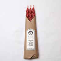 Rose Beeswax Taper Candles Set of 3