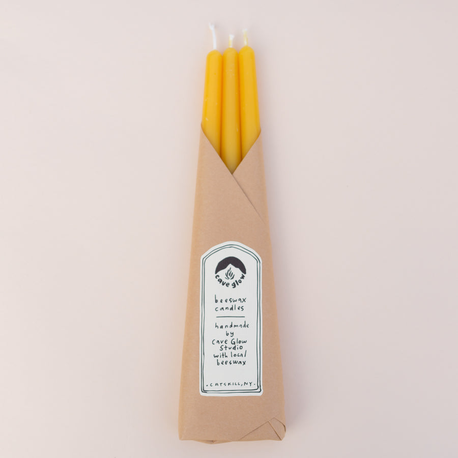 Pure Beeswax Taper Set